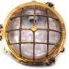 Authentic Dae Yang Brass Turtle Bulkhead Light – Vintage Cargo Ship Salvage