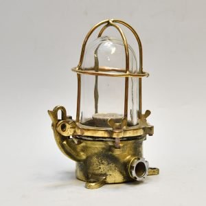 Authentic Vintage Brass Vandal Resistant Security Wall Light
