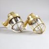 - 2 salvaged cast brass bulkhead wall lights nautical lights sl 000126 Salvaged Cast brass Bulkhead Wall Lights -Set of Two