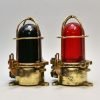 - 2st brass security light red green sl 471 Authentic Vintage Brass Port and Starboard Navigation Lights Pair