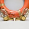 Authentic Vintage Pair 90 Degree German Marine Brass Security Lights