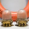 - 2st security lamp sl 365 Authentic Vintage Pair Brass Nautical Ship Security Lights with Ribbed Glass