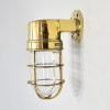 Maritime Antiques Vintage Daewang 90 Degree Brass Bulkhead Light