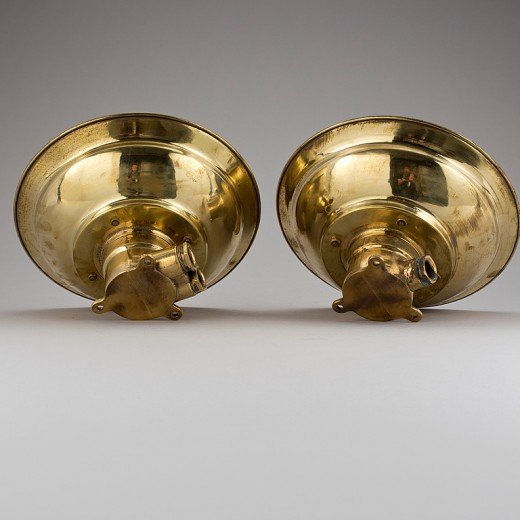 - 9694345 fullscreen Vintage Brass Ceiling Pendant Lights Nautical Pair