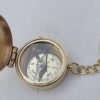 Nautical Brass Lid Compass Keychain