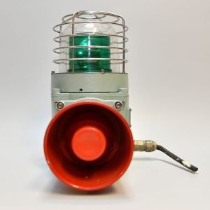 - DSC 4088 Vintage Green Nautical Siren Lamp – Authentic Maritime Alarm Light