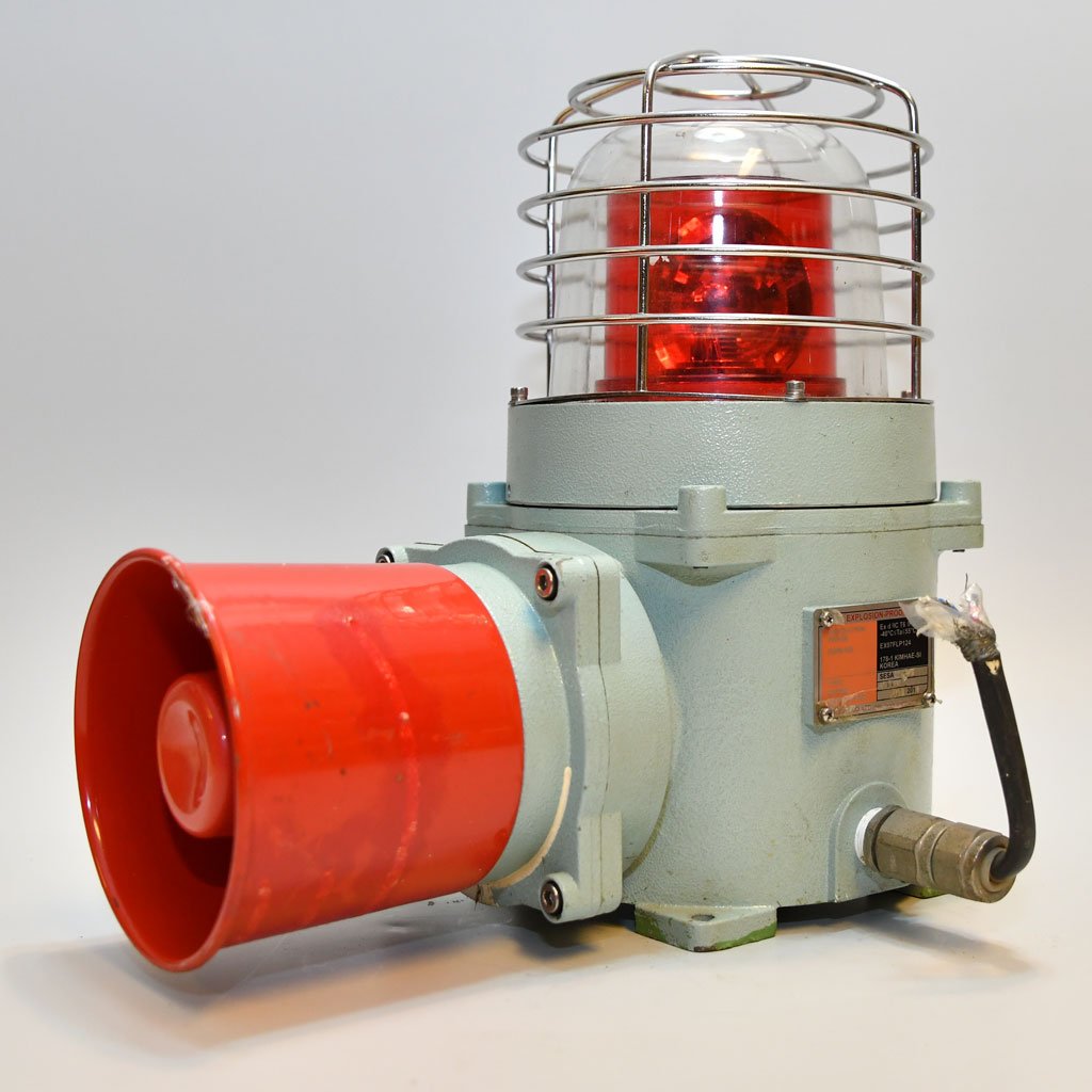 - DSC 4094 Authentic Vintage Nautical Red Steel Siren Alarm Lamp