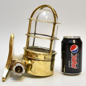 Pair of Vintage Nautical Ban Lights – 90 Degree Brass Passageway Sconces