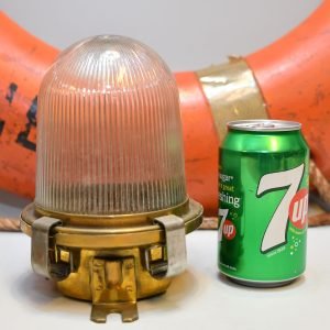 - DSC 4270 Vintage Brass Security Ceiling Light – Nautical Passageway Salvage