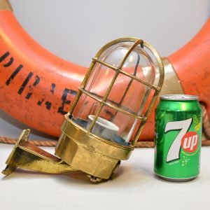 Vintage 90 Degree Brass Nautical Wall Light – Authentic Ship Passageway Sconce