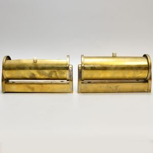 Authentic Vintage Pair Brass Nautical Ship Bed Lamps