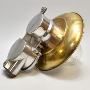 - DSC 4450 Vintage Aluminium Brass Cap Wall Light – Nautical Marine Sconce