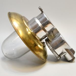 - DSC 4452 Vintage Aluminium Brass Cap Wall Light – Nautical Marine Sconce