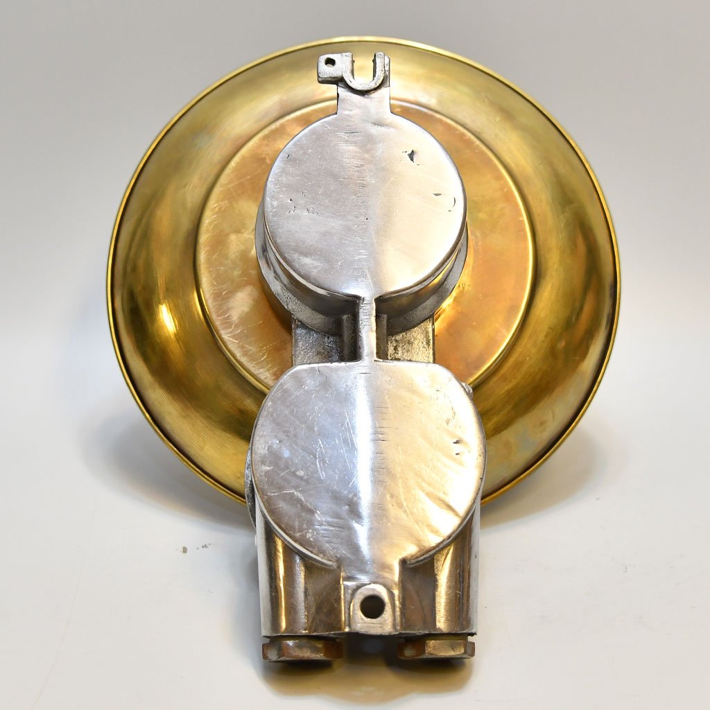 - DSC 4454 Vintage Aluminium Brass Cap Wall Light – Nautical Marine Sconce