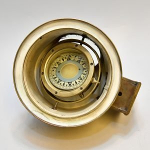 Vintage Brass Nautical Binnacle Compass – Authentic Ship Navigation Decor
