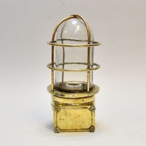 Authentic Vintage 90 Degree Brass Nautical Security Sconce