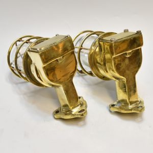 Pair of Vintage 90 Degree Brass Nautical Wall Lights – Ship Passage Salvage