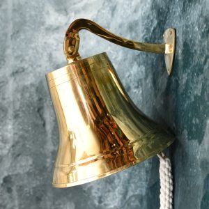 Nautical Brass Ship Bell With Rope