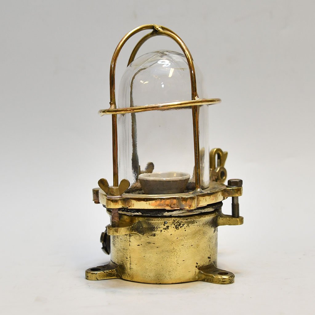 - DSC 4770 Authentic Vintage Brass Vandal Resistant Security Wall Light