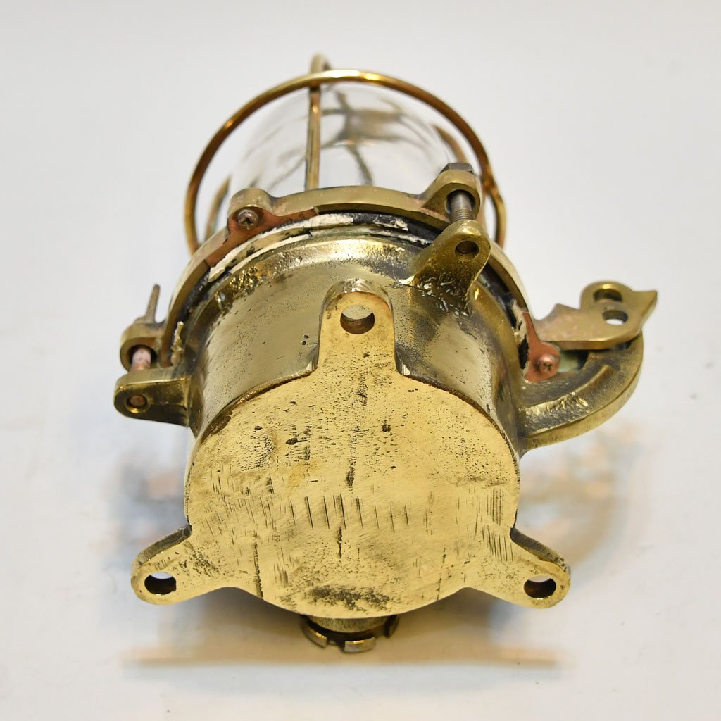 - DSC 4771 Authentic Vintage Brass Vandal Resistant Security Wall Light