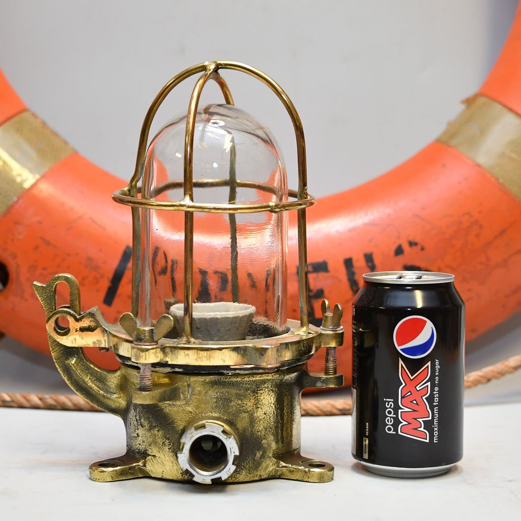 - DSC 4772 Authentic Vintage Brass Vandal Resistant Security Wall Light