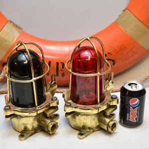 - DSC 4776 Authentic Vintage Brass Port and Starboard Navigation Lights Pair