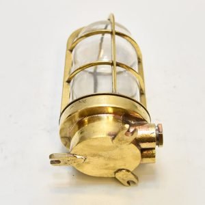 - DSC 4909 Vintage Brass Nautical Wall Light – Authentic Maritime Salvage