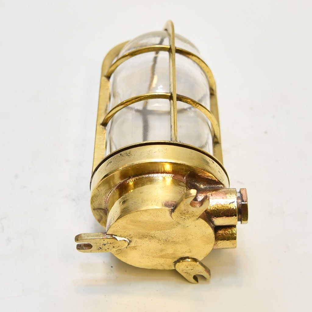 - DSC 4909 Vintage Brass Nautical Wall Light – Authentic Maritime Salvage