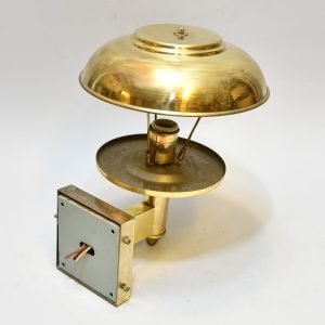 Authentic Vintage Brass Nautical Bulkhead Wall Light with Cap Shade