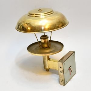 Authentic Vintage Brass Nautical Bulkhead Wall Light with Cap Shade