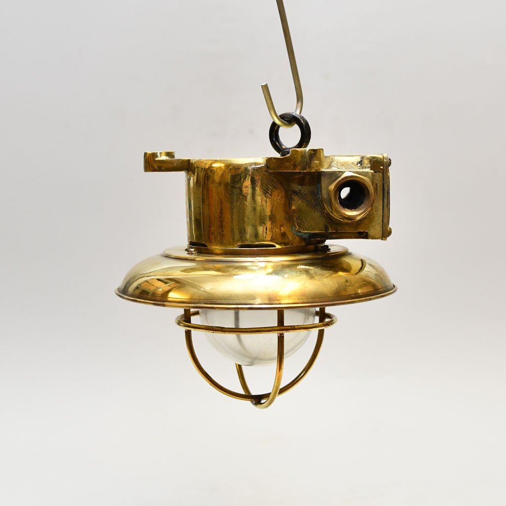 - DSC 5047 Brass Passageway light with original Plate hanging