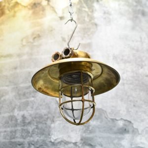 - DSC 5073 Pair of Vintage Brass Cap Nautical Pendant Lights – Cargo Ship Salvage