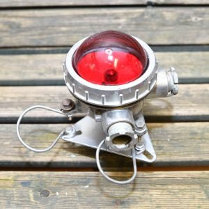 Authentic Vintage Russian Aluminium Red Navigation Light