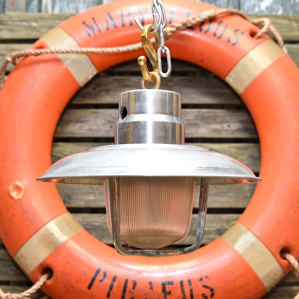 - DSC 5316 Vintage Aluminum Cap Pendant Light – Nautical Cargo Ceiling Salvage