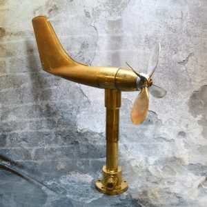 Vintage Brass Nautical Speed and Direction Wind Indicator