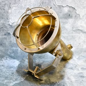 Authentic Vintage Brass Nautical Stand Spotlight