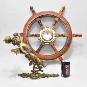 Vintage Brass Ship Figurehead – Nautical Wall Decor