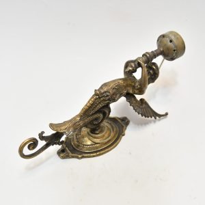 Antique Pair Solid Brass Nautical Figureheads Wall Decor