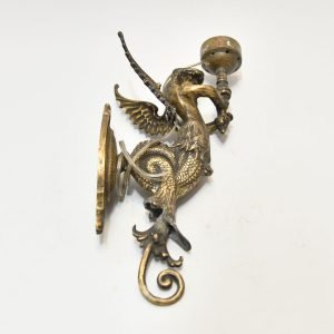 Antique Pair Solid Brass Nautical Figureheads Wall Decor