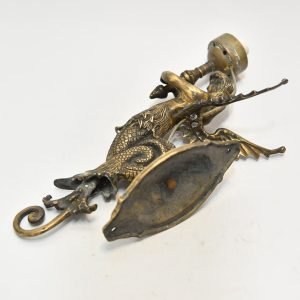 Antique Pair Solid Brass Nautical Figureheads Wall Decor