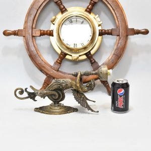 Antique Pair Solid Brass Nautical Figureheads Wall Decor