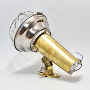 Vintage Nautical Spot Light Brass – Authentic Ship Salvage