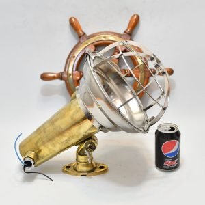 Vintage Nautical Spot Light Brass – Authentic Ship Salvage