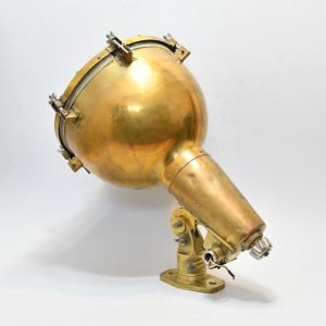 Authentic Vintage Large Brass Nautical Spotlight