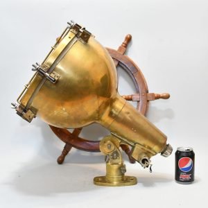 Authentic Vintage Large Brass Nautical Spotlight