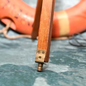 Vintage Brass Nautical Tripod Spotlight – Reproduction Floor Lamp