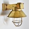 Salvaged Brass Right Angled Passageway light - Wall light
