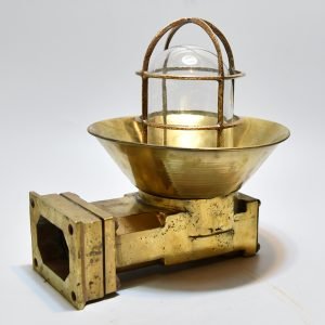 Salvaged Brass Right Angled Passageway light - Wall light