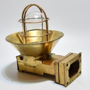 Salvaged Brass Right Angled Passageway light - Wall light