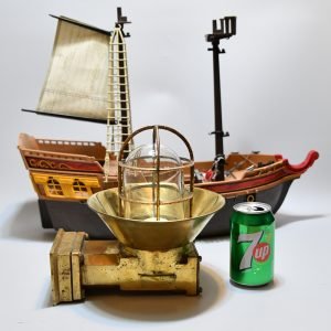 Salvaged Brass Right Angled Passageway light - Wall light